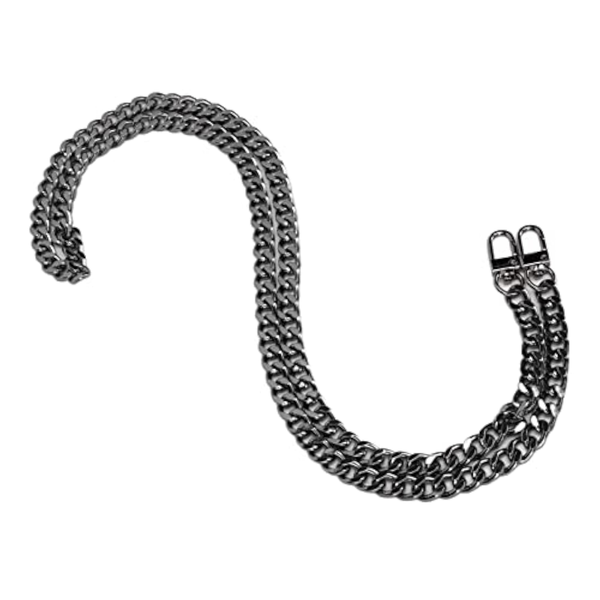 5pc Gray Metal Curb Chain Anklet Set, Rustproof